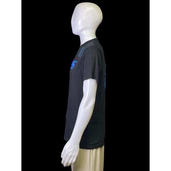 Reebok Detroit Lions Johnson 81 Black Short Sleeve Football T-Shirt Men's Medium - Picture 4 of 7